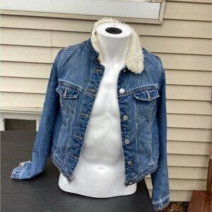 ~Fleece-lined Denim Jacket kids small